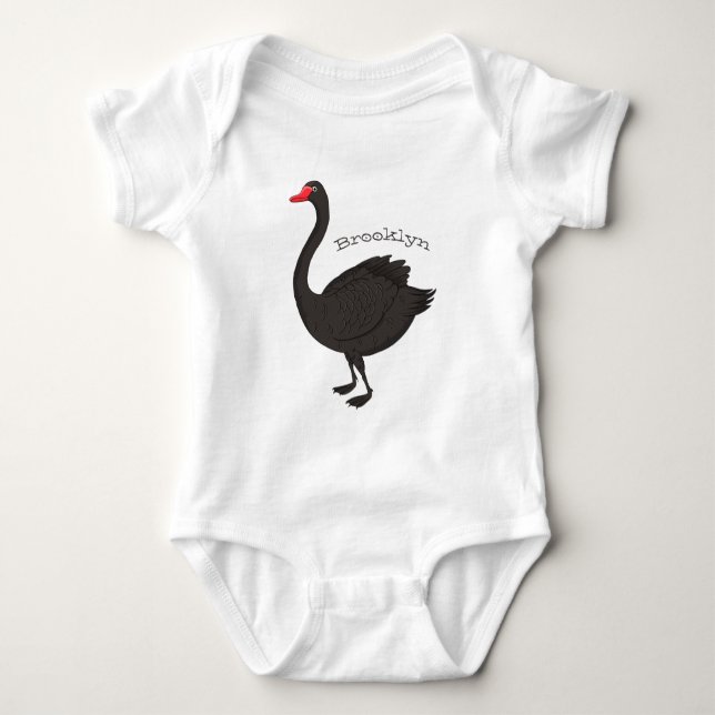 Tecknad i Svarta svan T Shirt (Framsida)
