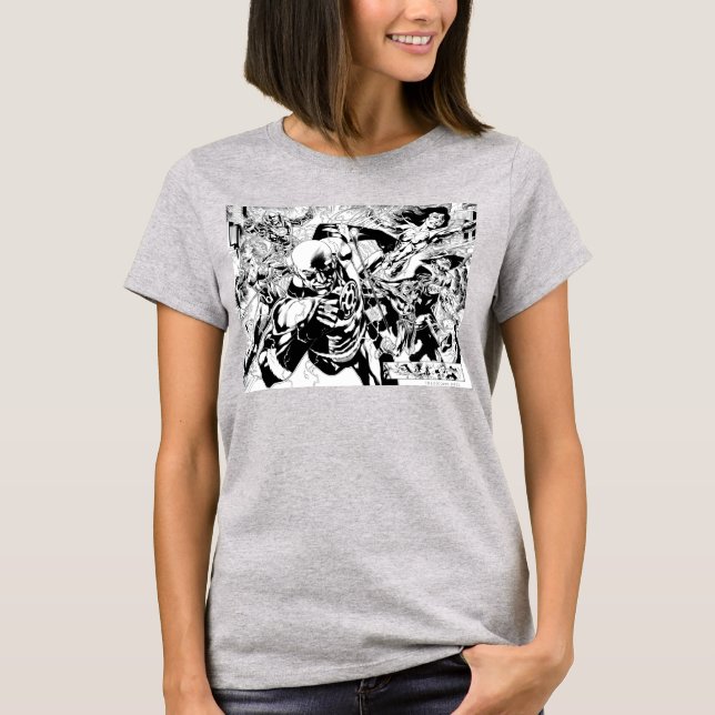 Tecknad i svartvitt tee shirt (Framsida)