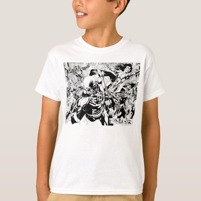 Tecknad i svartvitt tee shirt (Framsida)