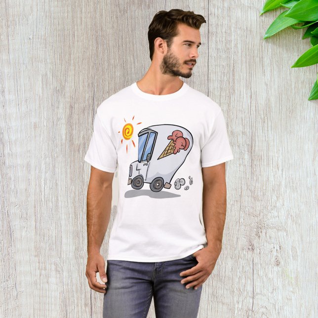 Tecknad Ice Cream Lastbil Roligt SommarDessert T Shirt (Skapare uppladdad)