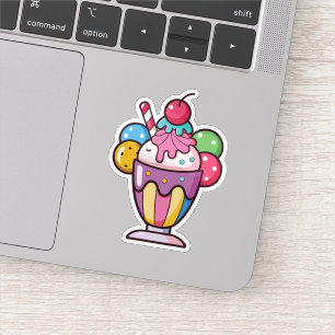 Tecknad Ice Cream Sticker Klistermärken