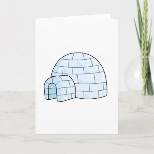 Tecknad Igloo Kort