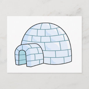 Tecknad Igloo Vykort