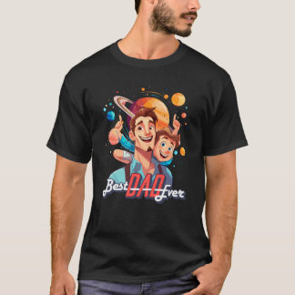 Tecknad Illustrated Cute Best Pappa T-Shirt
