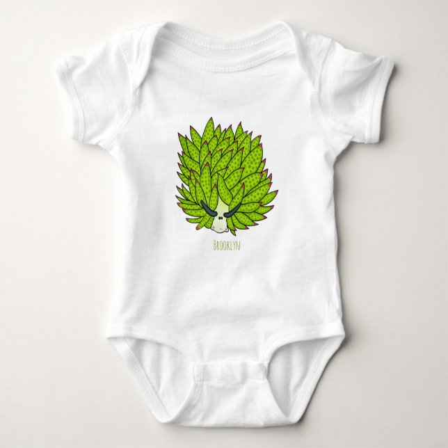 Tecknad illustration av bladslugga  t shirt (Framsida)