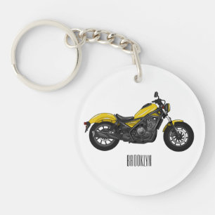 Tecknad illustration av cruisermotorcykel