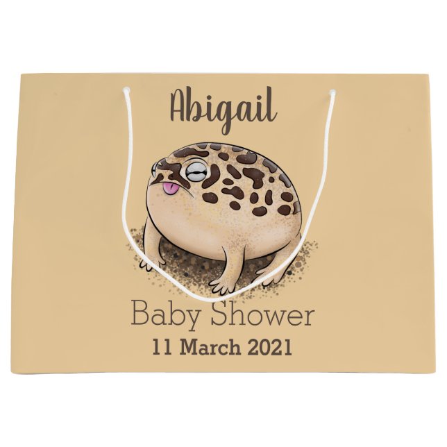 Tecknad illustration av den berömda ökenregngrodan (Framsidan)