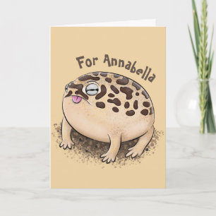 Tecknad illustration av den berömda ökenregngrodan kort