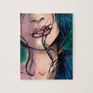 Tecknad Illustration av en sexflicka som heter Mik Pussel