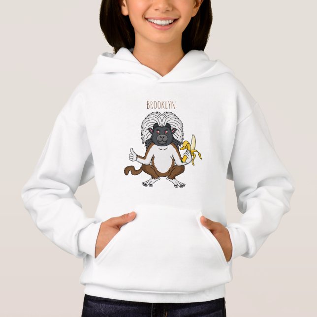 Tecknad illustration av silkesapa t shirt (Framsida)