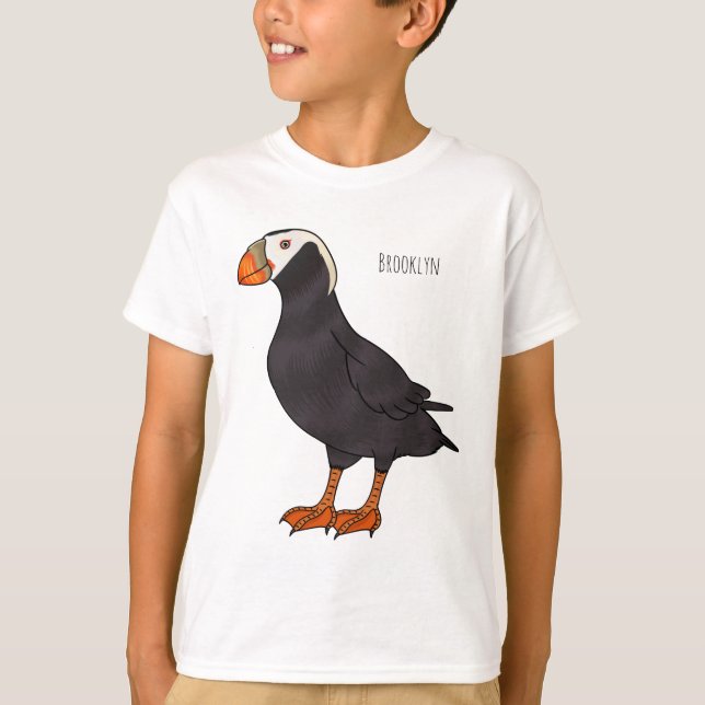 Tecknad illustration av tofsalka t shirt (Framsida)
