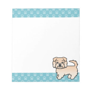 Tecknad illustration av Wheaten Norfolk Terrier Anteckningsblock
