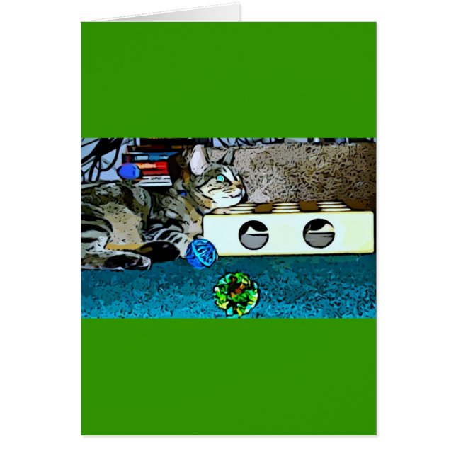 Tecknad Indigo Hälsningskort (Framsidan)