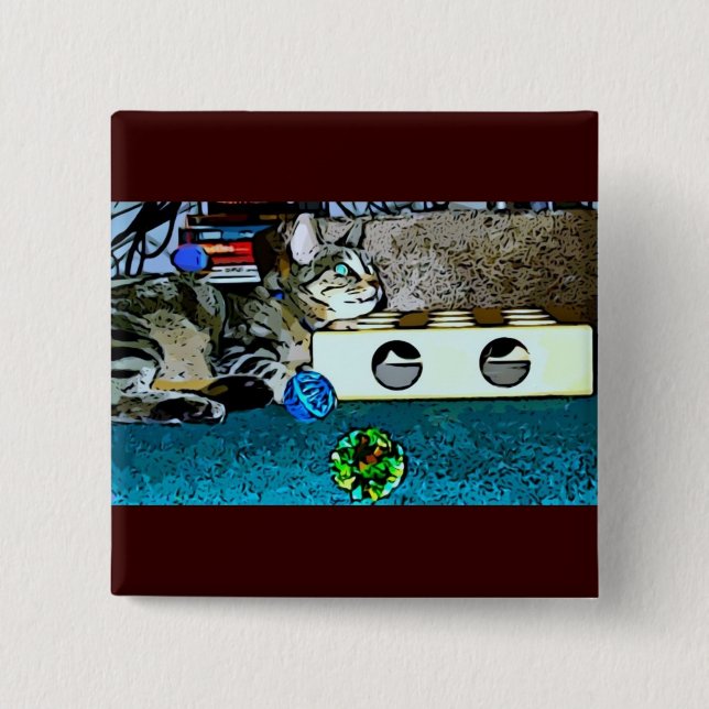 Tecknad Indigo Knapp (Framsida)