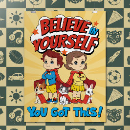 Tecknad inspirationcitattecken Tecknad Bok typogra Poster