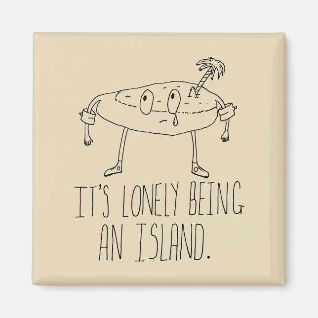 Tecknad Island Magnet (Framsidan)