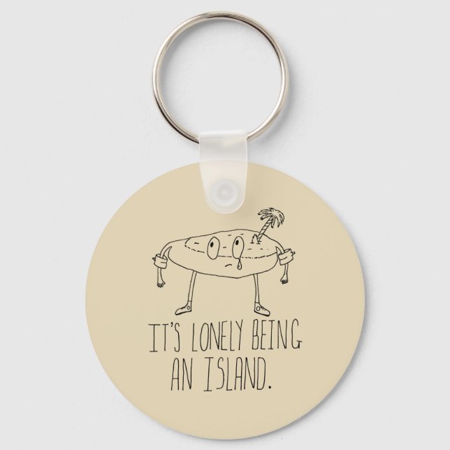 Tecknad Island Nyckelring (Framsida)