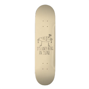 Tecknad Island Old School Skateboard Bräda 18 Cm