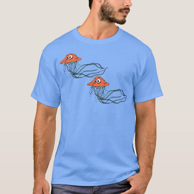 Tecknad Jellyfish Tröja (Framsida)
