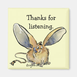 Tecknad Jerboa Tack Gift Magnet
