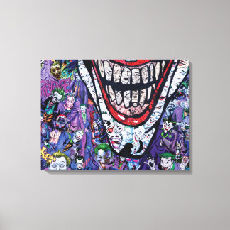Tecknad joker Premium Wrapped Canvas (glapp)