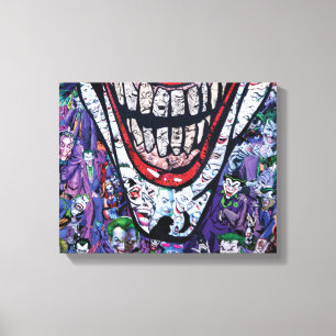 Tecknad joker Premium Wrapped Canvas (glapp)