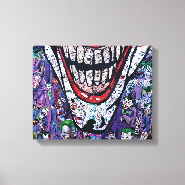 Tecknad joker Premium Wrapped Canvas (glapp) (Framsida)