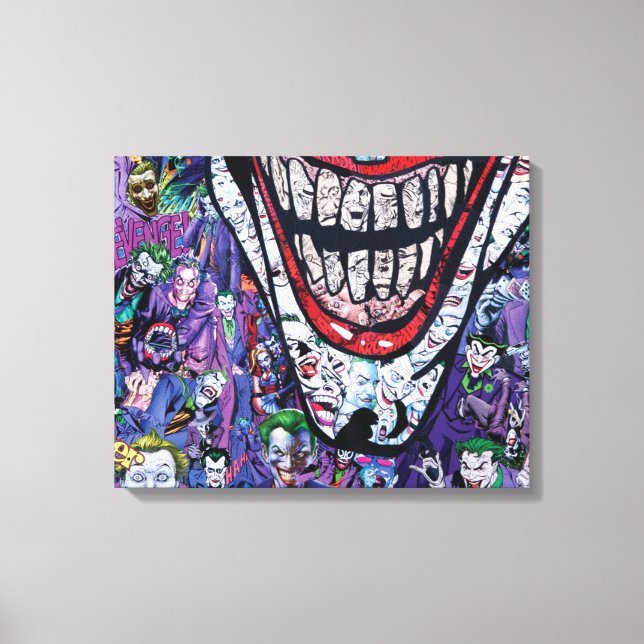 Tecknad joker Premium Wrapped Canvas (glapp) (Framsida)