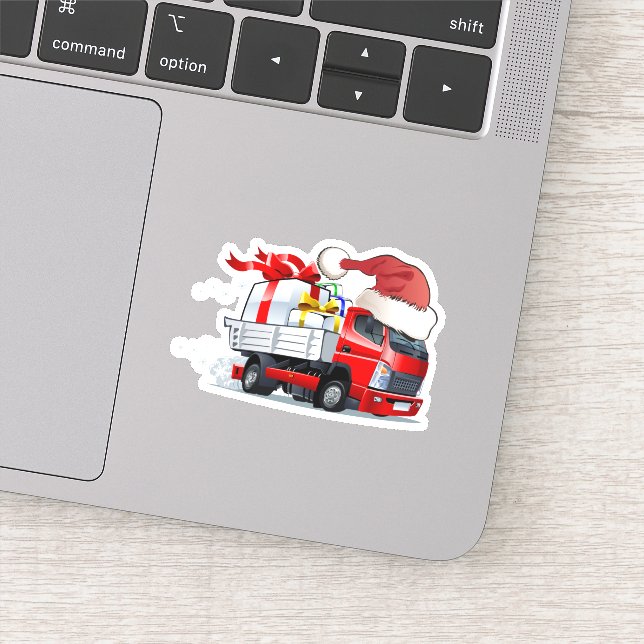 Tecknad jul lastbil klistermärken (Detalj)