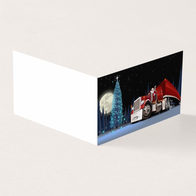 Tecknad jul-lastbil kort (Utsida)