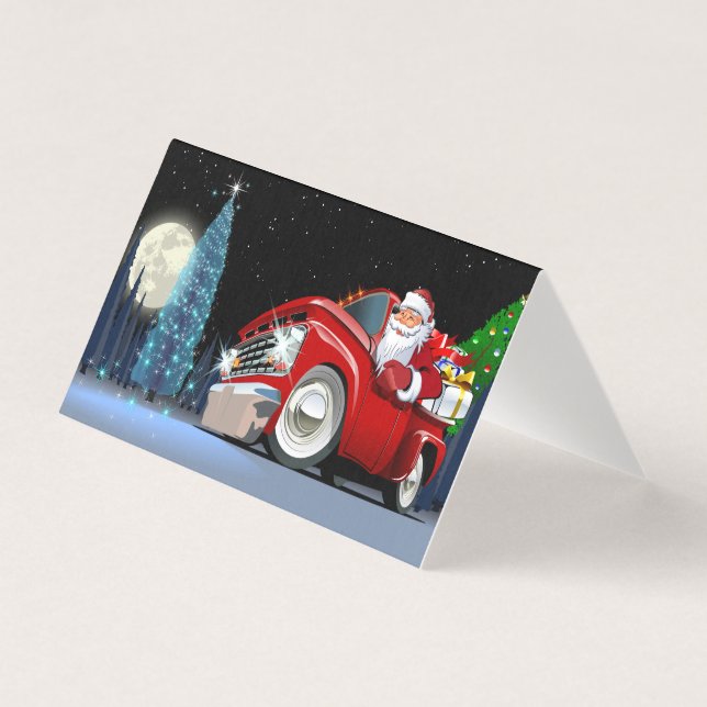 Tecknad jul lastbil kort (Framsida)