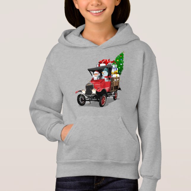Tecknad jul lastbil t shirt (Framsida)