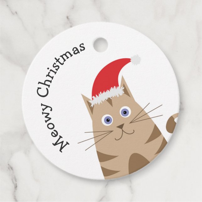 Tecknad julafton-bilsvecka jul gåvor etiketter (Framsida)