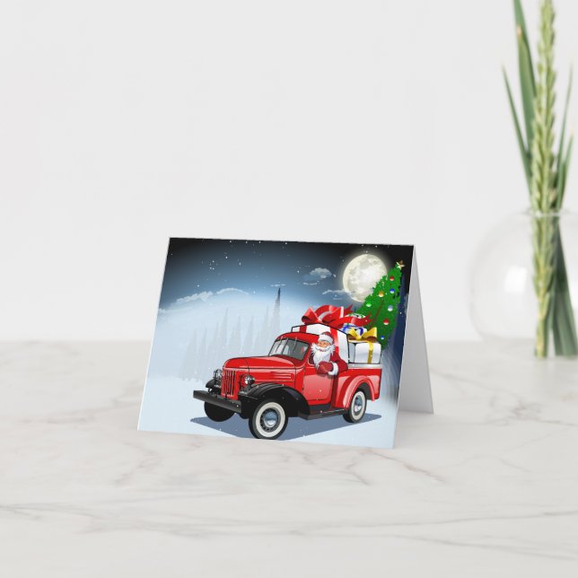 Tecknad julhälsningskort helgkort (Framsida)