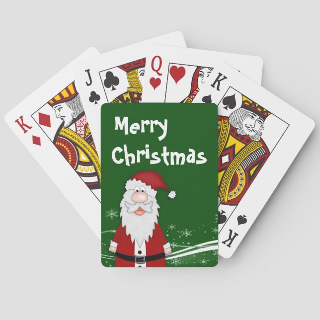 Tecknad jultomten kortlek (Baksidan)