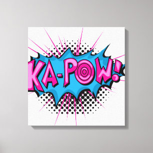 Tecknad Ka-Pow! Canvastryck