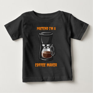 tecknad kaffebryggare, enkel kostym svart t shirt