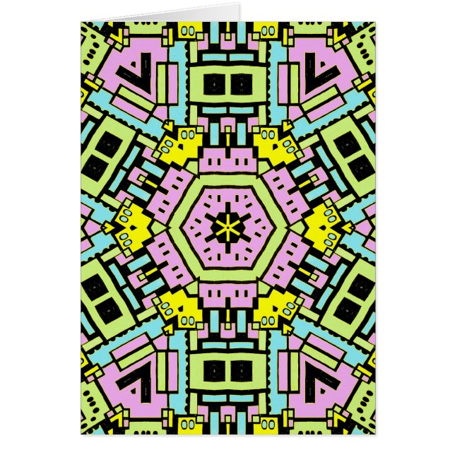 Tecknad Kaleidoscope 01 Hälsningskort (Framsidan)