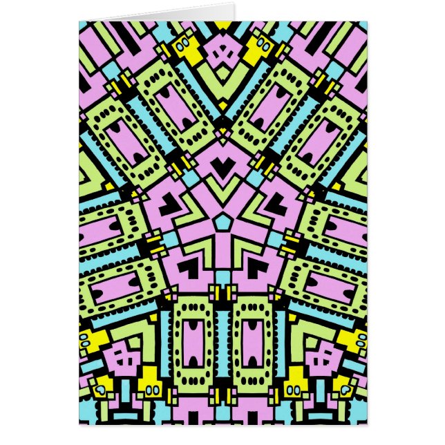 Tecknad Kaleidoscope 02 Hälsningskort (Framsidan)