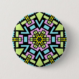 Tecknad Kaleidoscope Knapp