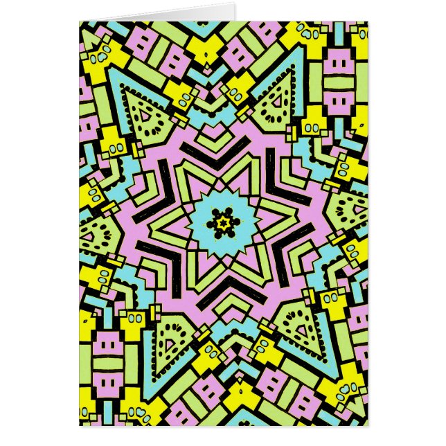 Tecknad Kaleidoskop 04 Hälsningskort (Framsidan)