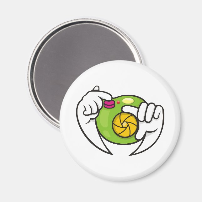 Tecknad kamera magnet (Front/Back)