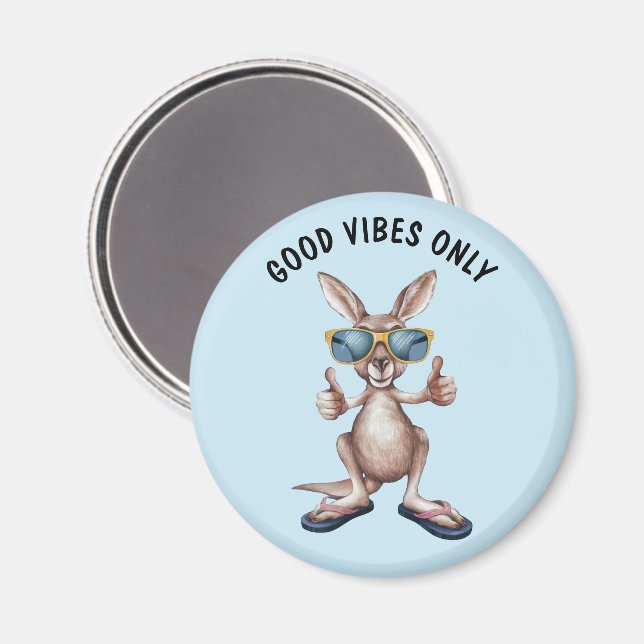 Tecknad Kangaroo Magnet (Front/Back)