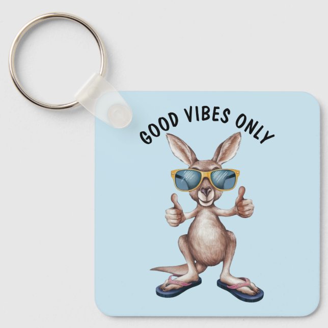 Tecknad Kangaroo Nyckelring (Framsida)