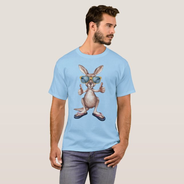 Tecknad Kangaroo T Shirt (Hel framsida)