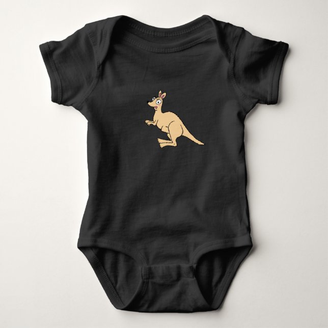 Tecknad kängurubabytopp t shirt (Framsida)
