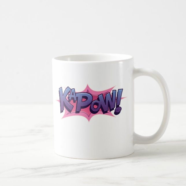 Tecknad KaPow! Kaffemugg (Höger)