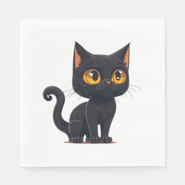 Tecknad katt 2 pappersservett (Framsidan)