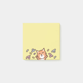 Tecknad katt PM Post-it Block