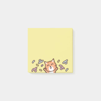 Tecknad katt PM Post-it Block